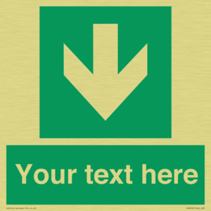 Safe condition Custom arrow down sign